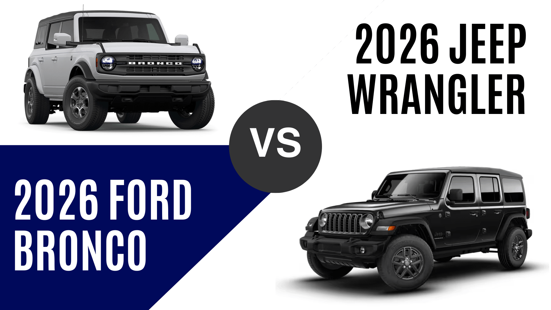 2026 Ford Bronco vs. 2026 Jeep Wrangler at Crain Ford of Little Rock in Little Rock AR