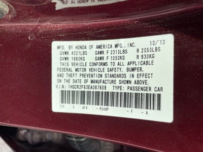 2014 Honda Accord EX-L - POWER MOONROOF / FORWARD COLLISION WARNING