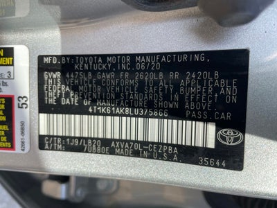 2020 Toyota Camry XSE - APPLE CARPLAY / BLIND SPOT MONITORING