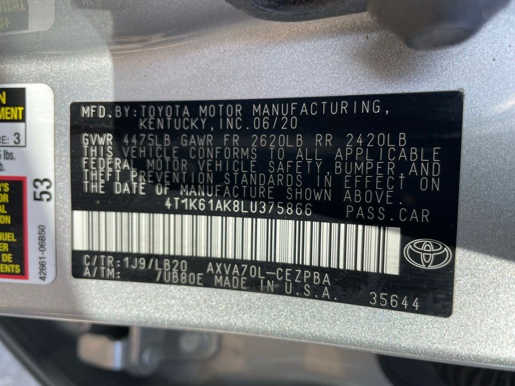 2020 Toyota Camry XSE - APPLE CARPLAY / BLIND SPOT MONITORING