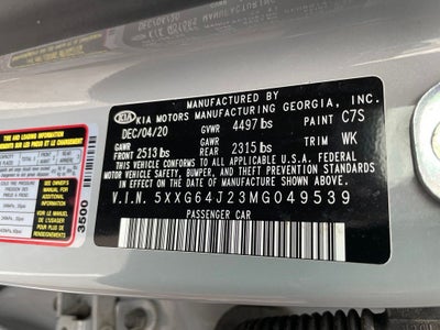 2021 Kia K5 GT-Line - PANORAMIC SUNROOF / RED INTERIOR PKG