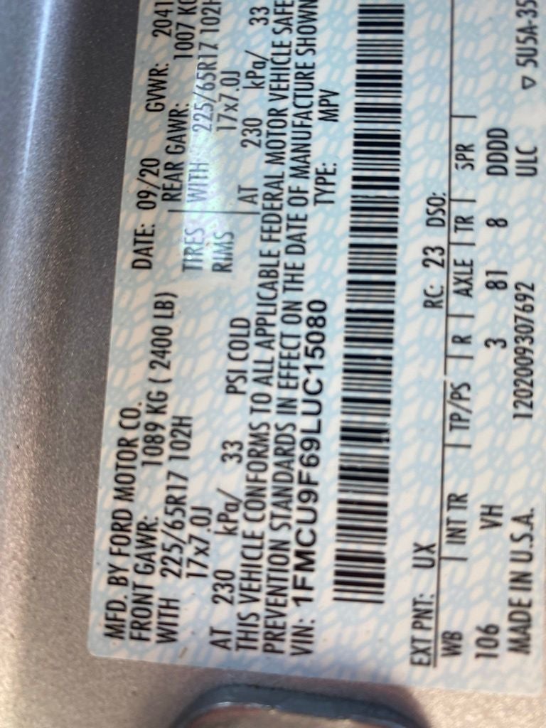 2020 Ford Escape S