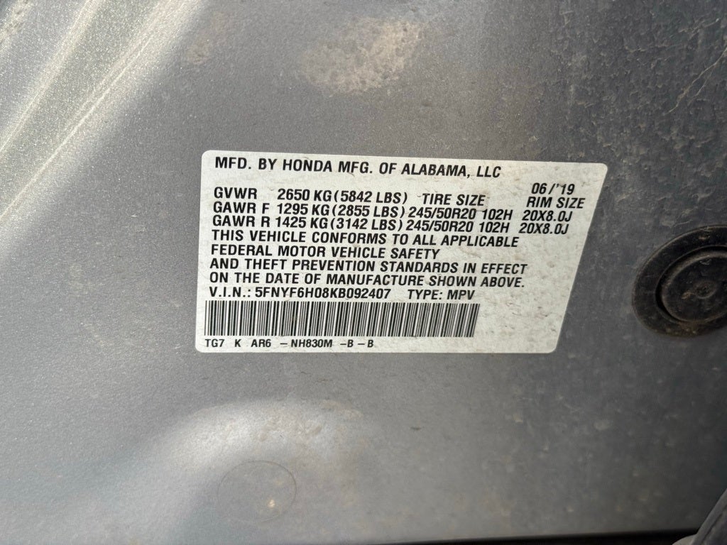 2019 Honda Pilot Elite