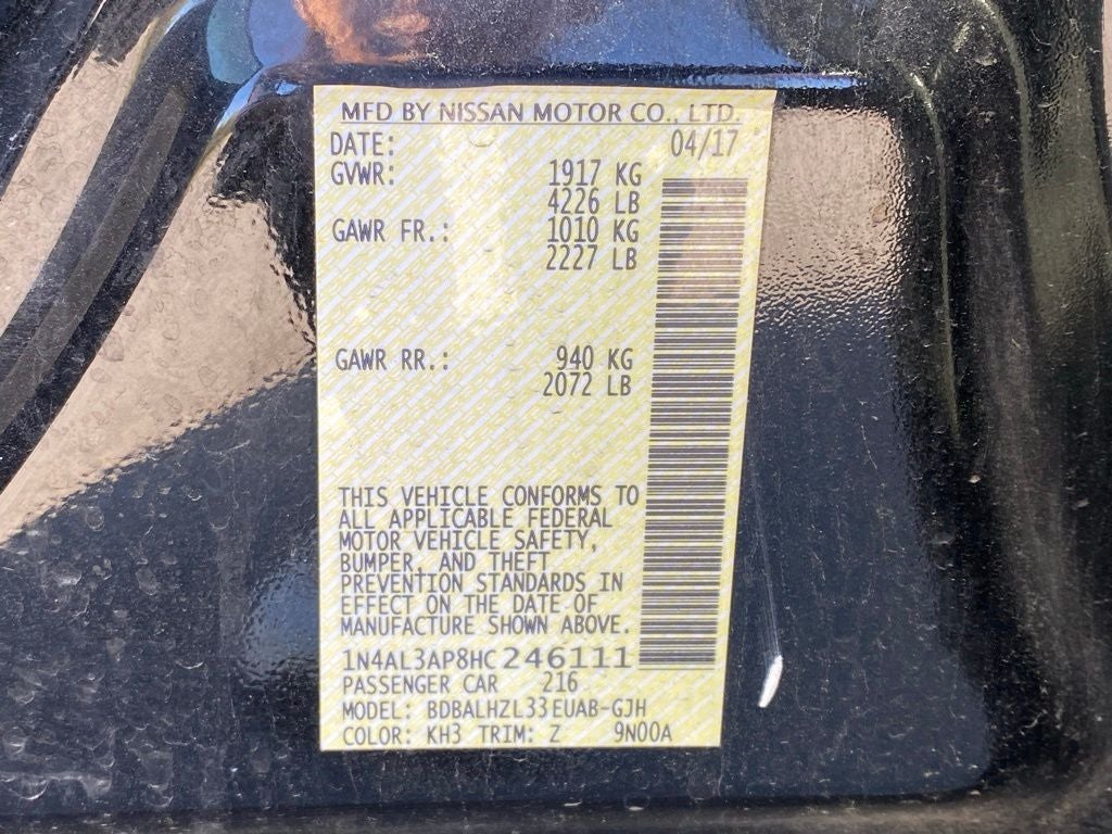 2017 Nissan Altima 2.5 SR