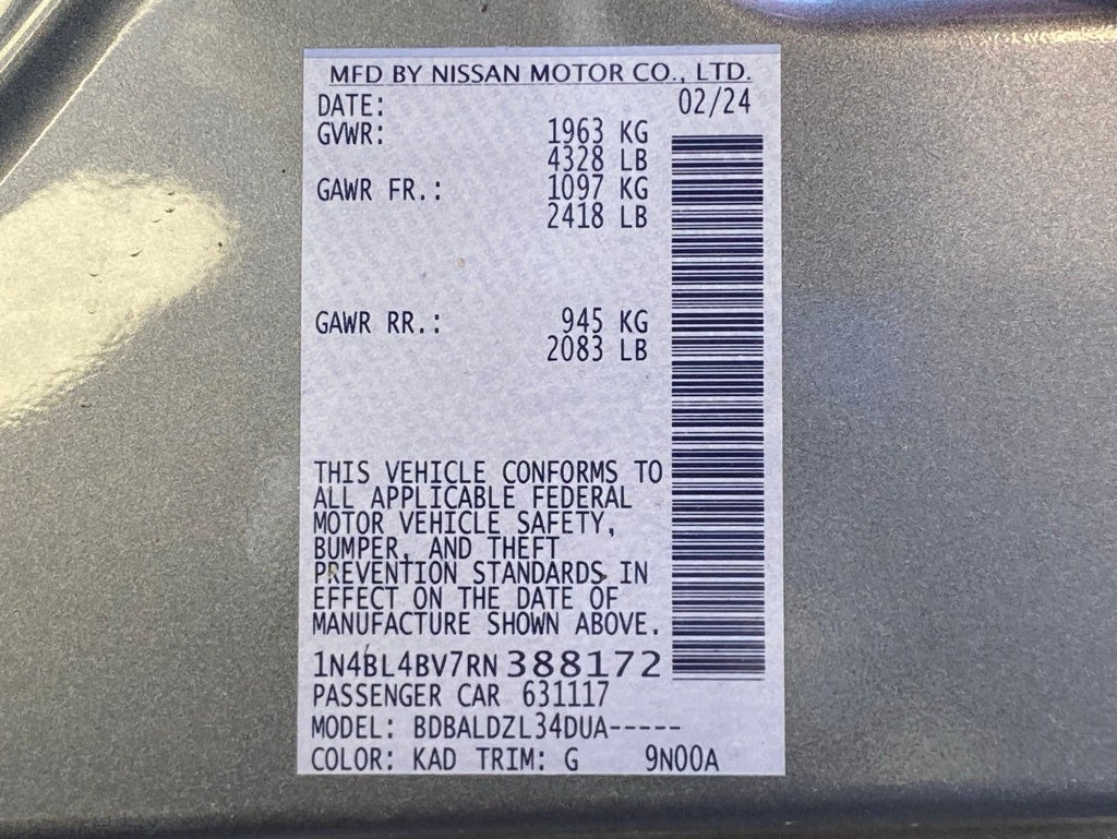 2024 Nissan Altima 2.5 S