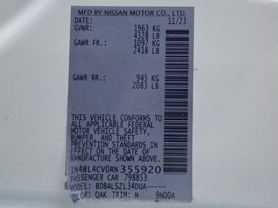 2024 Nissan Altima 2.5 SR