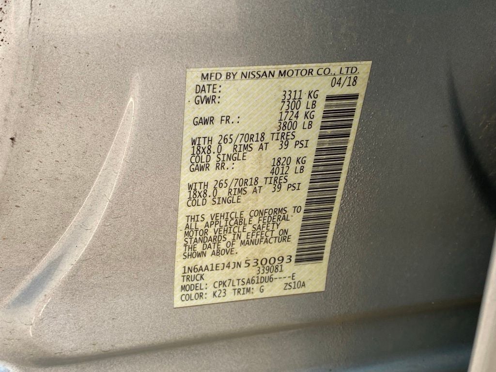 2018 Nissan Titan SV