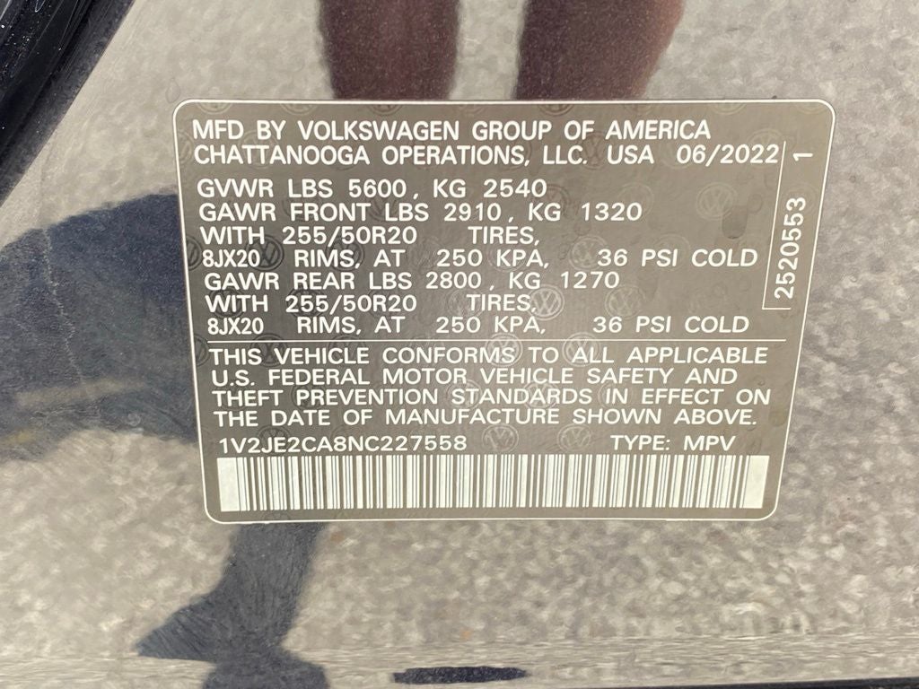 2022 Volkswagen Atlas Cross Sport 3.6L V6 SE w/Technology