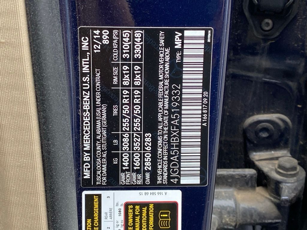 2015 Mercedes-Benz M-Class ML 350 4MATIC®