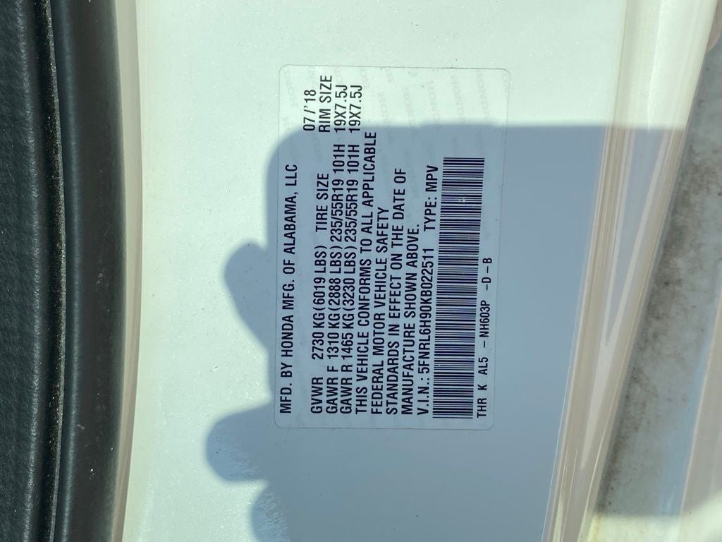 2019 Honda Odyssey Elite