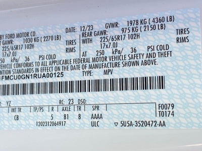 2024 Ford Escape Active COLD WEATHER & TECH PACKAGES / 1 OWNER