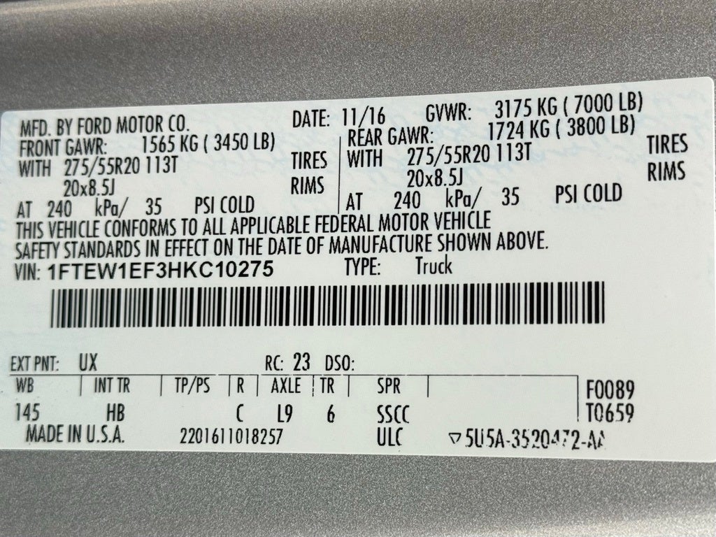 2017 Ford F-150 Lariat STOUT 5.0