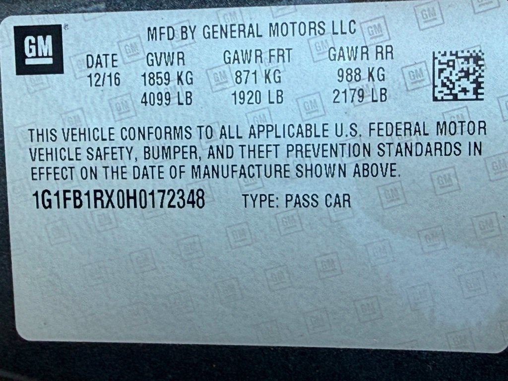 2017 Chevrolet Camaro 1LT - CARFAX ONE OWNER