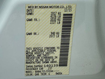 2016 Nissan Altima 2.5 SL SUPER LOW MILES