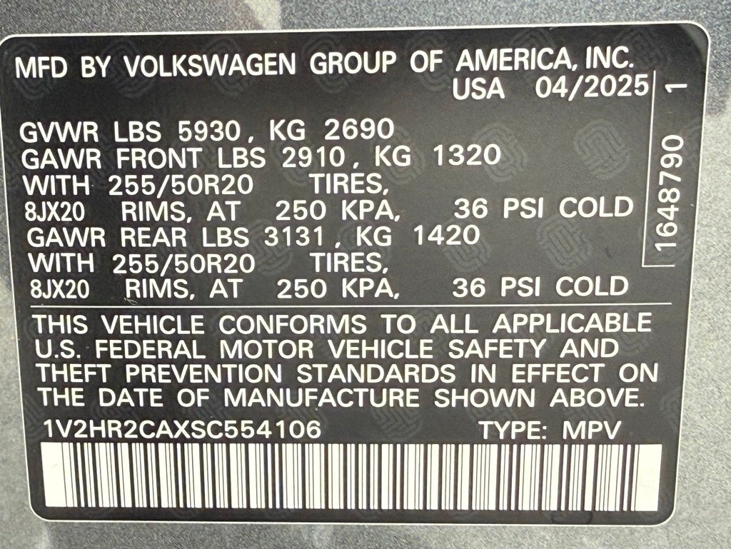 2025 Volkswagen Atlas 2.0T SE w/Technology ONE OWNER CAR FAX
