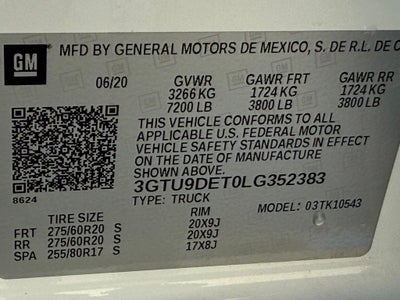 2020 GMC Sierra 1500 SLT - 4WD / SLT PREMIUM PLUS