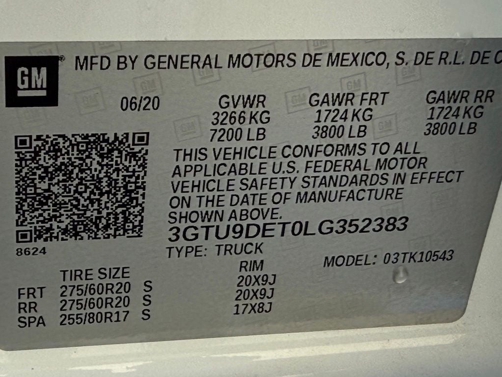 2020 GMC Sierra 1500 SLT - 4WD / SLT PREMIUM PLUS