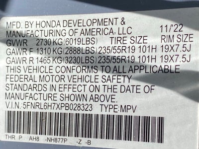 2023 Honda Odyssey Sport