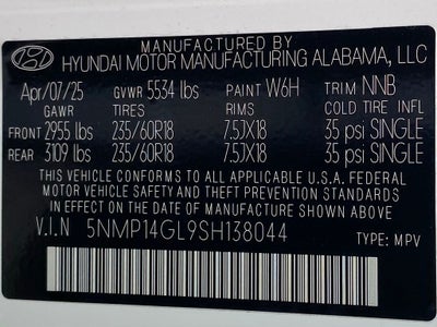 2025 Hyundai Santa Fe SE