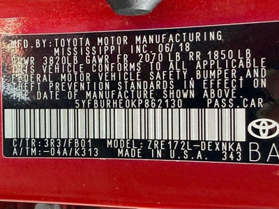 2019 Toyota Corolla LE