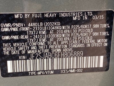 2015 Subaru Forester 2.5i