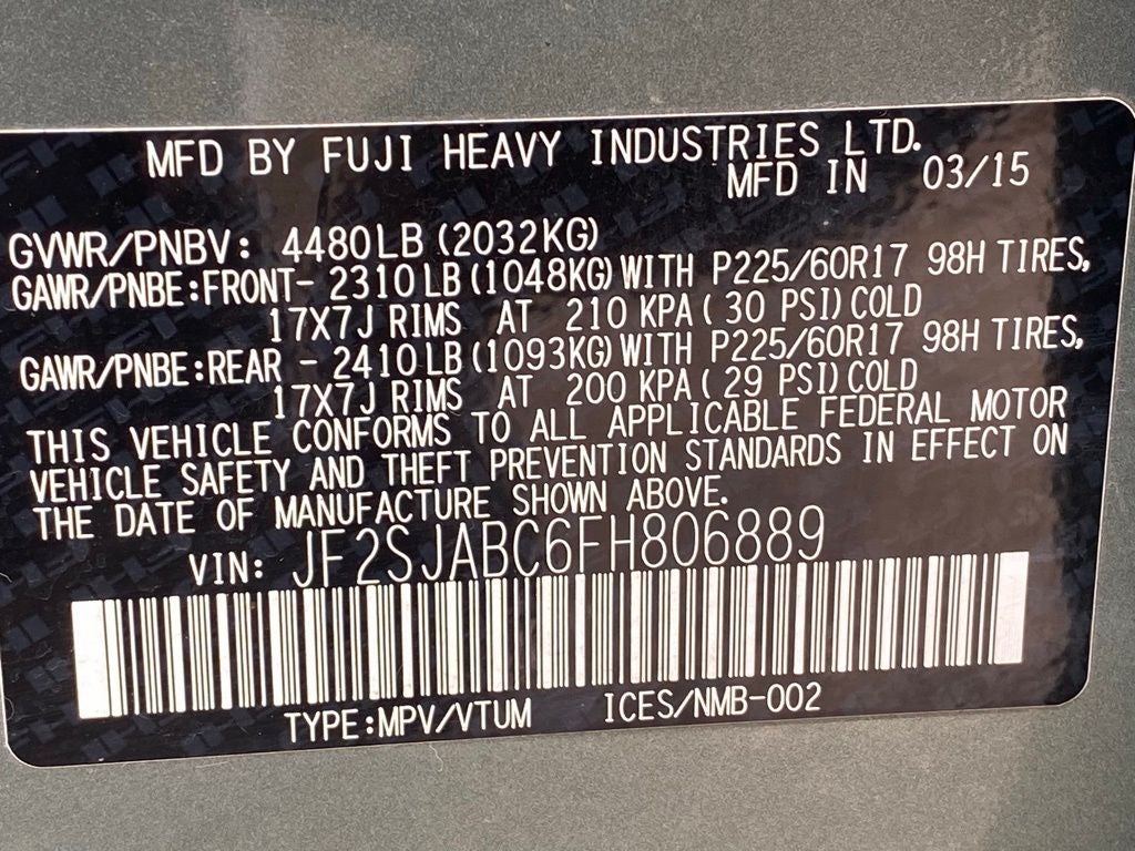 2015 Subaru Forester 2.5i