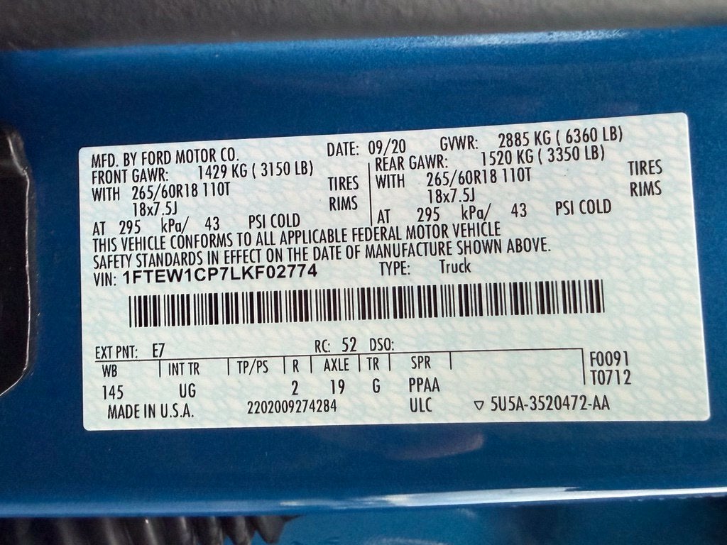 2020 Ford F-150 XLT