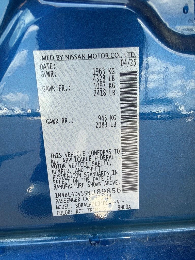 2025 Nissan Altima 2.5 SV