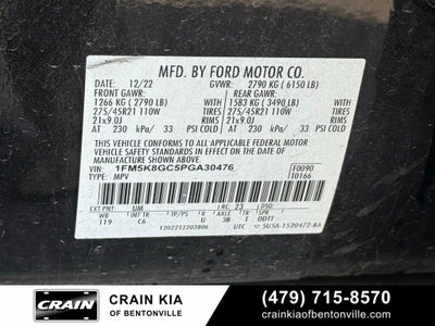 2023 Ford Explorer ST - 4WD / PANORAMIC SUNROOF / ONE OWNER