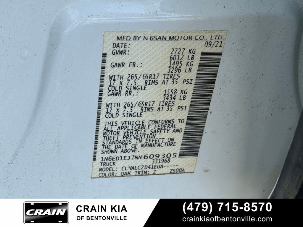 2022 Nissan Frontier SV - CLEAN CARFAX HISTORY