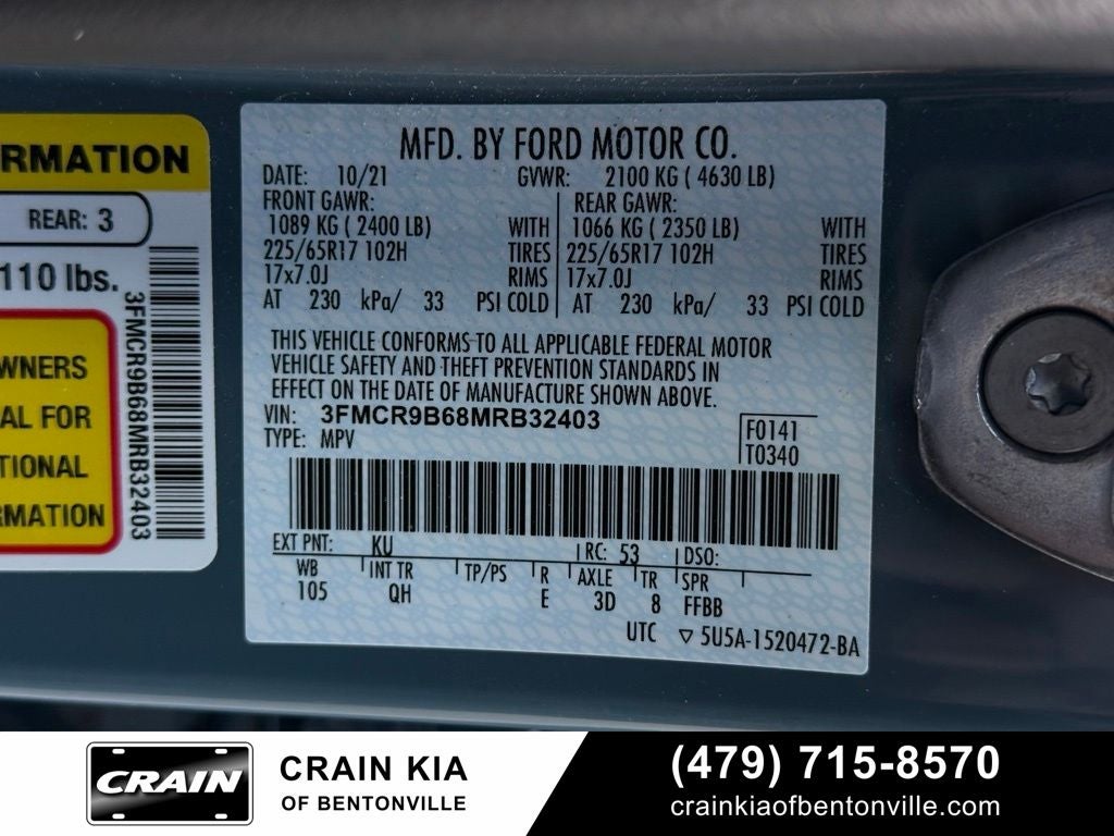 2021 Ford Bronco Sport Big Bend - 4WD / CLEAN CARFAX / ONE OWNER