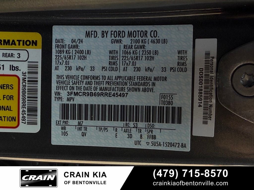 2024 Ford Bronco Sport Big Bend - 4WD / CLEAN CARFAX / ONE OWNER