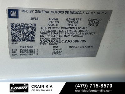 2018 Chevrolet Silverado 1500 LT LT2 - 4WD / LIFT / WHEELS / TIRES