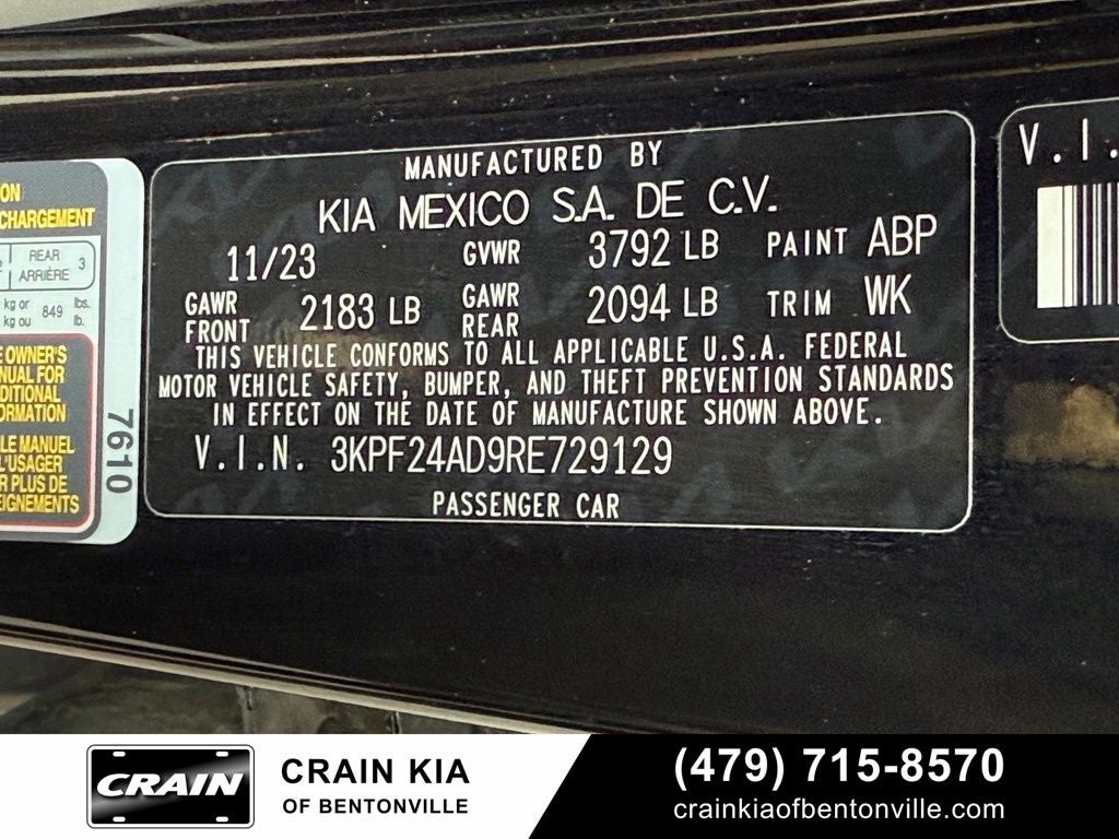 2024 Kia Forte LXS - CLEAN CARFAX / ONE OWNER