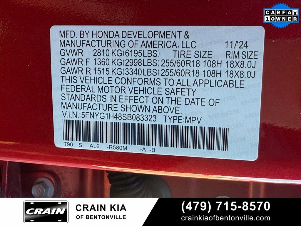 2025 Honda Pilot EX-L - AWD / CLEAN CARFAX / ONE OWNER