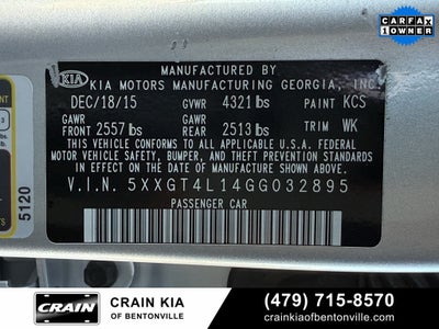 2016 Kia Optima LX - CARFAX ONE OWNER