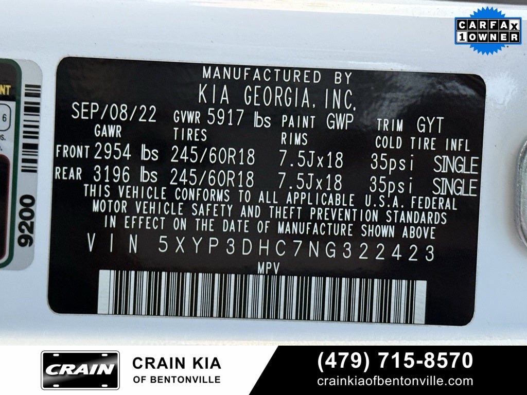 2022 Kia Telluride EX - KIA CPO / AWD / ONE OWNER / SUNROOF