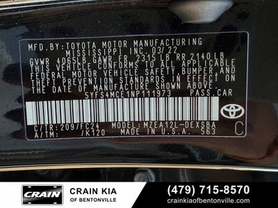 2022 Toyota Corolla APEX SE