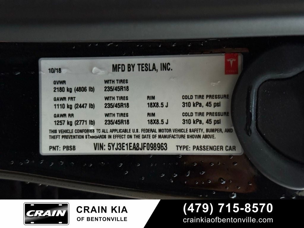 2018 Tesla Model 3 Long Range - FULL SELF DRIVING / CLEAN CARFAX