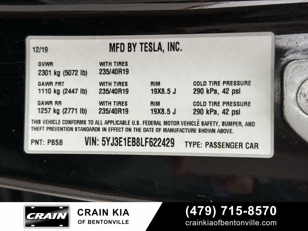 2020 Tesla Model 3 Long Range - AWD / CLEAN CARFAX