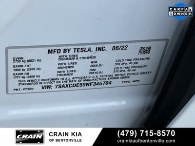 2022 Tesla Model X Base - AWD / CLEAN CARFAX / ONE OWNER