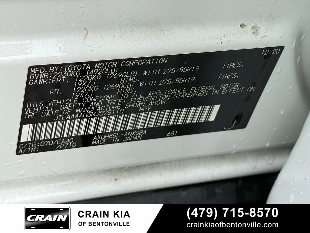 2021 Toyota Venza XLE - AWD / CLEAN CARFAX HISTORY