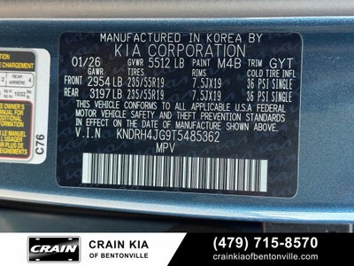 2026 Kia Sorento Hybrid EX - KIA CPO / CLEAN CARFAX / PANORAMIC SUNROOF
