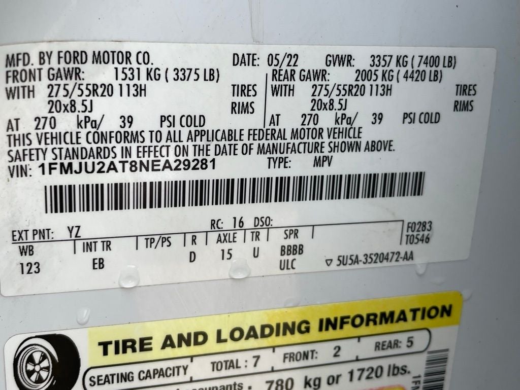 2022 Ford Expedition Limited CLEAN CARFAX / HEATED SEATS / COOLED SEATS