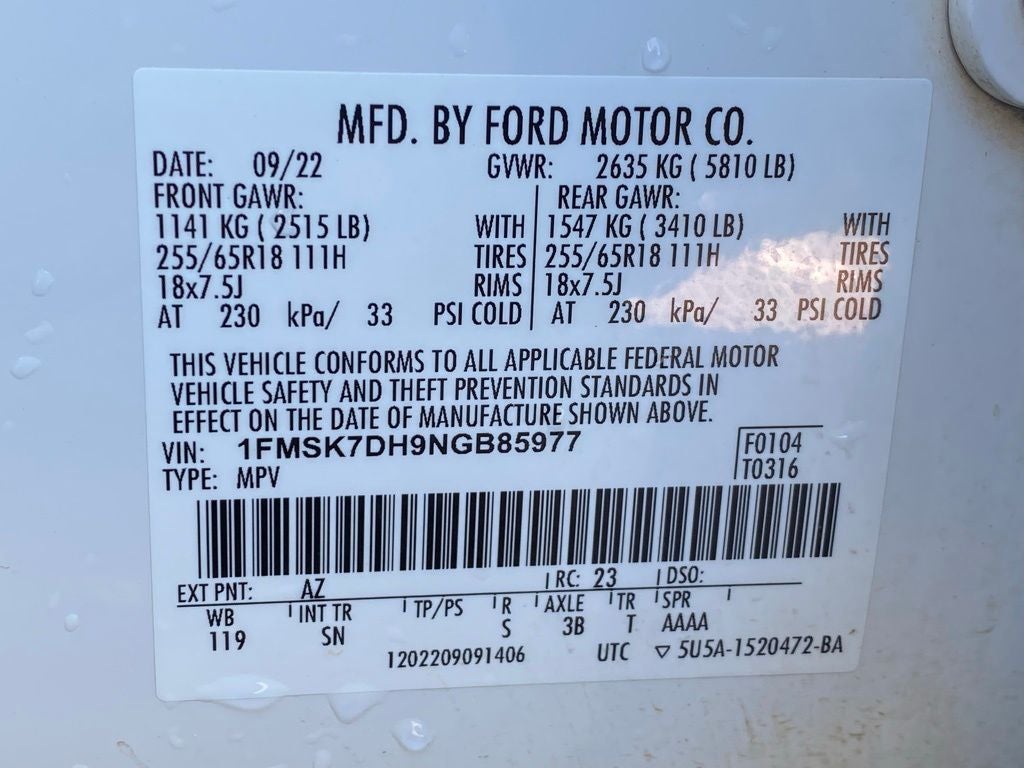 2022 Ford Explorer XLT ONE OWNER