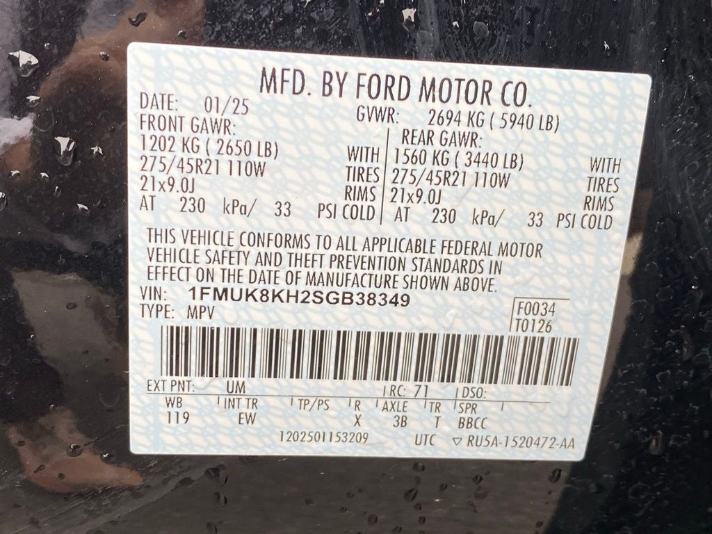 2025 Ford Explorer ST-Line 4X4 / HEATED SEATS / ONE OWNER