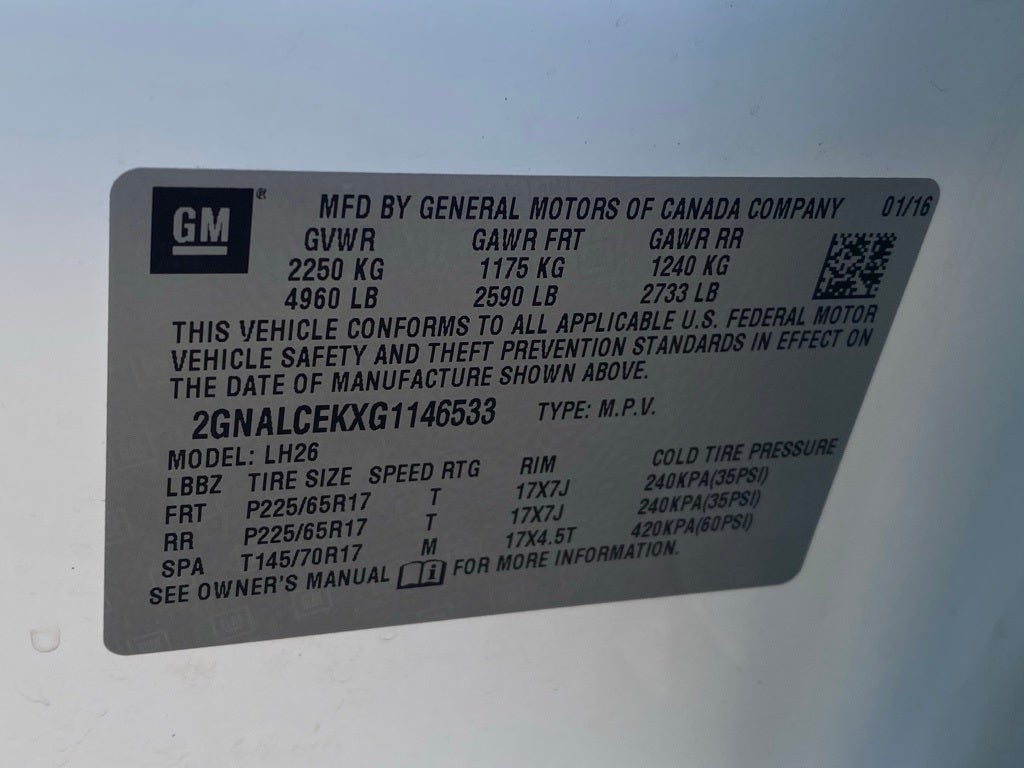 2016 Chevrolet Equinox LT LOW PAYMENTS