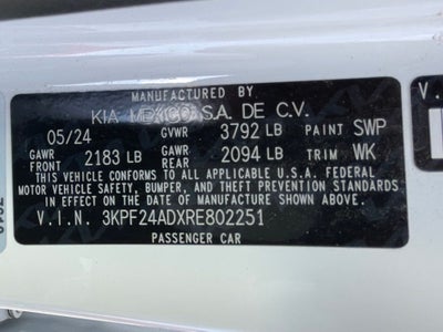 2024 Kia Forte LXS