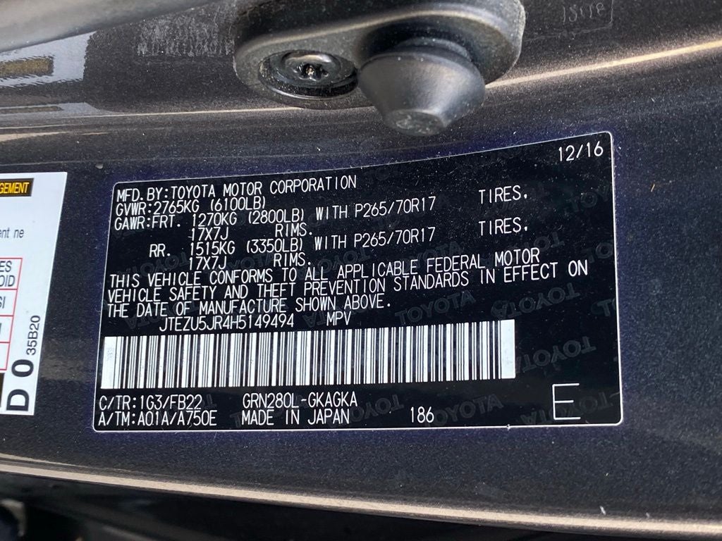 2017 Toyota 4Runner SR5 NAV / POWER DRIVERS SEAT