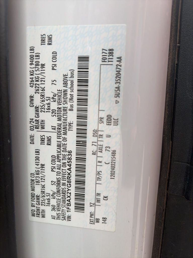 2024 Ford Transit-350 XLT CLEAN CARAFX